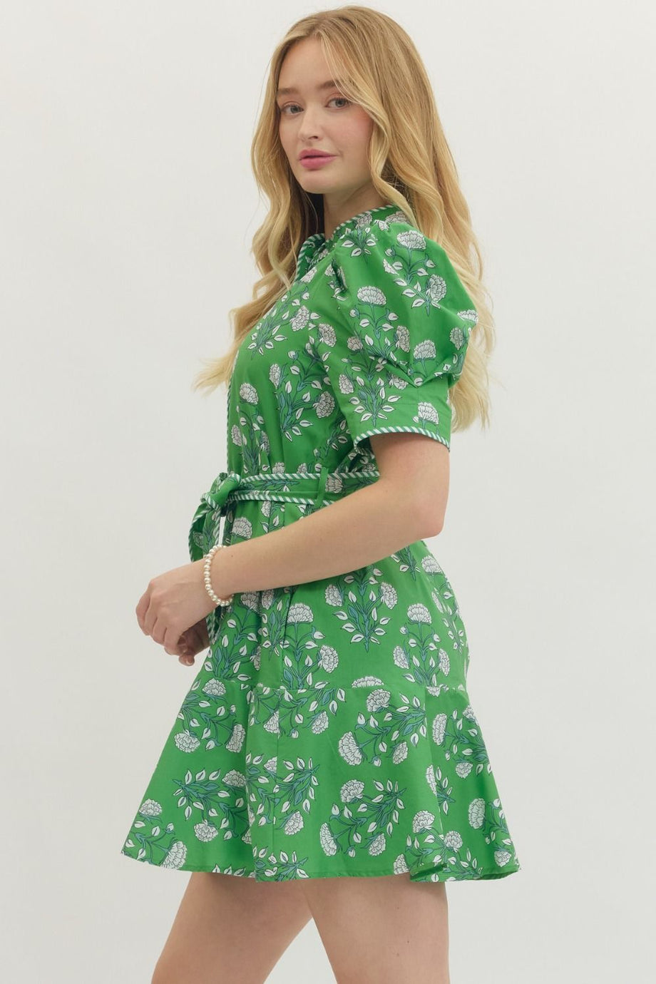 green and white mini dress Maya Mini Dress – Disco Honey